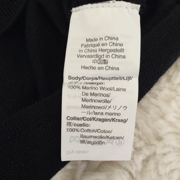 J Crew Black Sweater with Leopard Print Collar - Picture 15 of 17